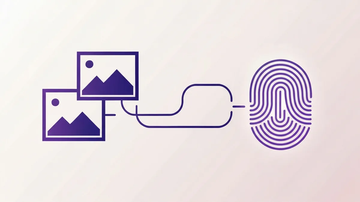 Explication du hachage perceptuel d'image : deux photos visuellement identiques produisent la même empreinte même après un réenregistrement ou un recadrage, donc les astuces de nom de fichier ne créent pas une nouvelle image