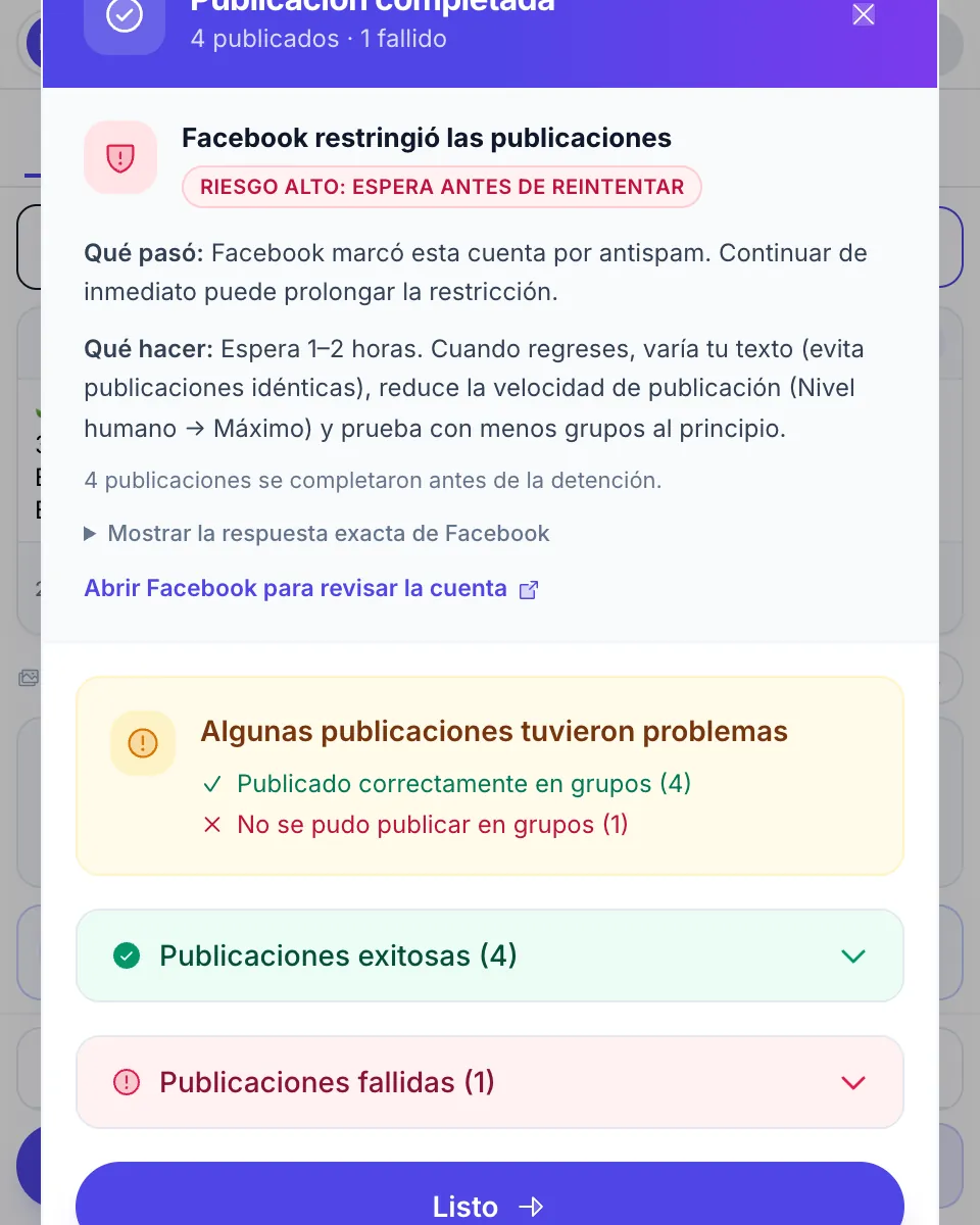 Una campaña detenida: qué ha pasado, qué hacer y cuántas publicaciones salieron antes de la detención