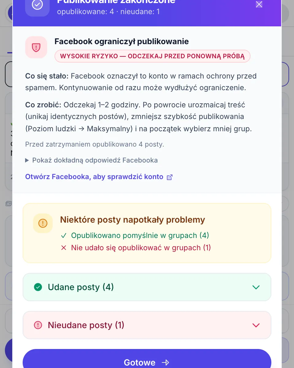 Zatrzymana kampania: co się stało, co zrobić i ile postów wyszło przed zatrzymaniem